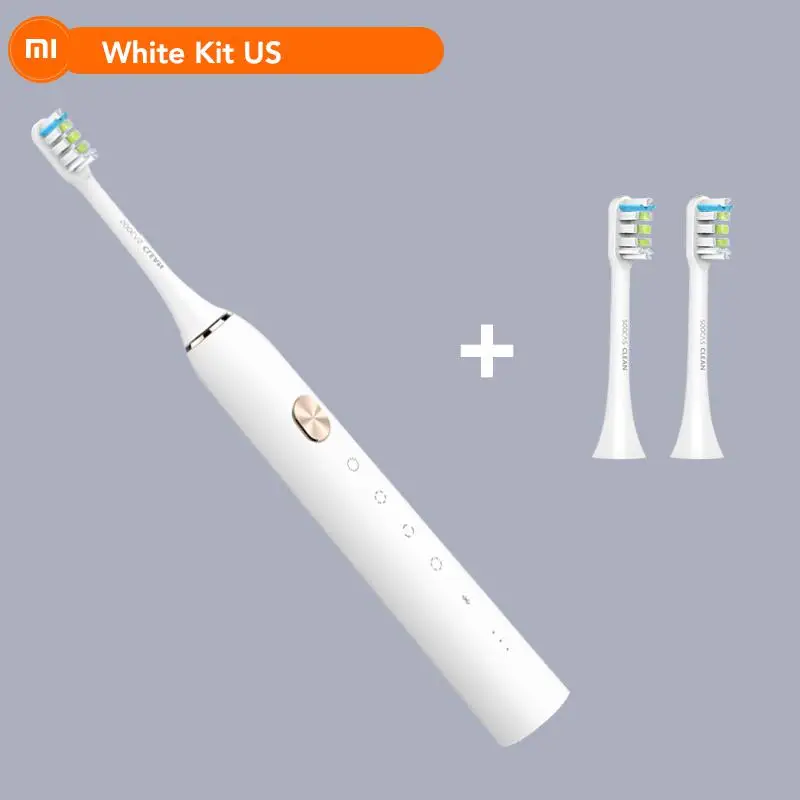 Xiao mi jia электрическая зубная щетка Sonic Soocas X3 X3S Xio mi зубная щетка Xao mi отбеливание зубов Xio mi Xiao mi водонепроницаемый смарт - Цвет: White Kit US
