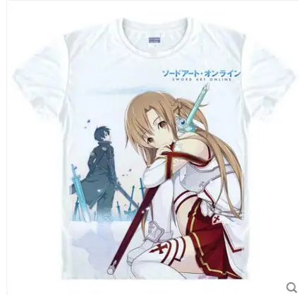 Футболка с изображением меча онлайн Kirito AnimeII Asada Shino если asuna японская Мужская и