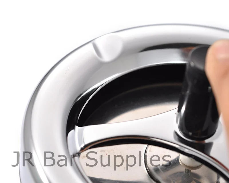 Round Push Down Spinning Metal Ashtray with Cigarette Cigar Smoking Smoke Ash Tray-Black metal ashtray cigarettes ashtray