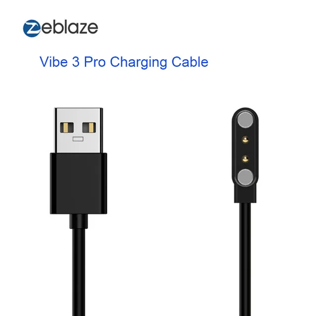 Новое Zeblaze Vibe 3 Pro зарядное устройство смарт-часов кабельный порт резервного копирования 2pin Магнитный USB кабель питания многоцветные спортивные ремешки - Цвет: Cable for Vibe 3Pro