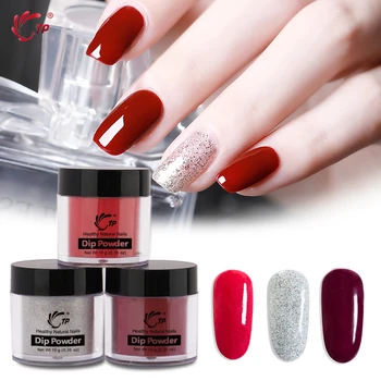 

Nail Dip Powder 3pots/lot Starter Set French Holographic Dust No Need Lamp Cure Nail Art Glitter design 10g Natural Dry Manicure