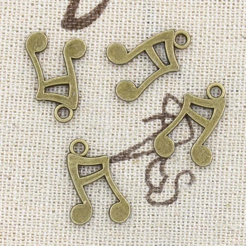 

20pcs Charms musical note 17x11mm Antique Making pendant fit,Vintage Tibetan Bronze Silver,DIY bracelet necklace