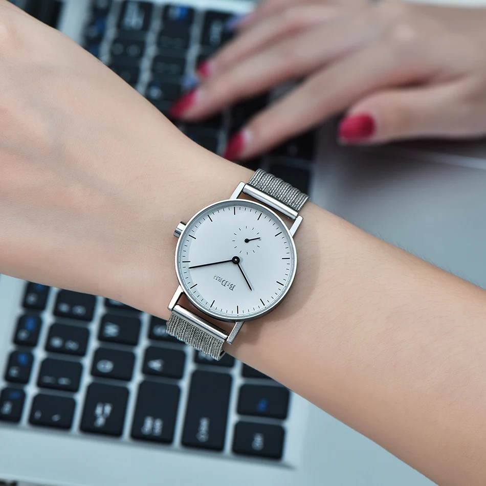 

Simple stainles steel men women Watch Minimalist fashion creative Lady Hodinky Geneva quartz watch mens clock Relogio Masculino