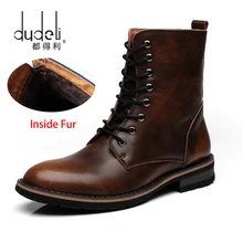 DUDELI/зимние мужские ботинки; теплые плюшевые ботинки; большие размеры 38-48; мужские ботинки с острым носком; зимняя повседневная кожаная обувь; мужские ботинки «Челси»