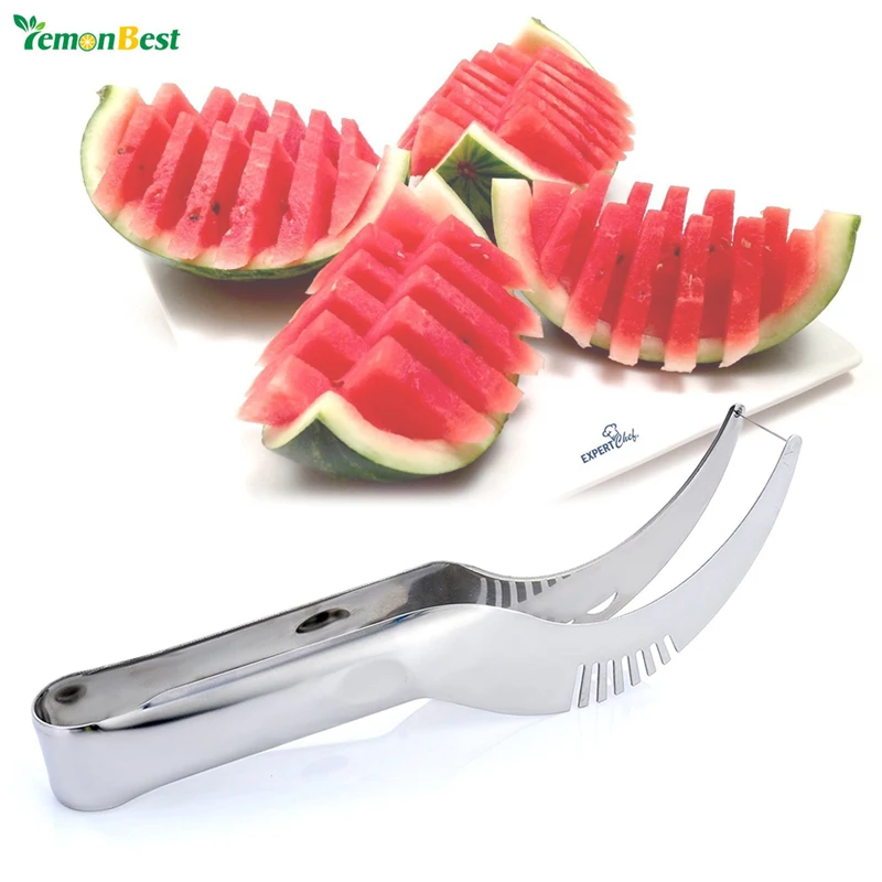 

LemonBest Convenient Stainless Steel Watermelon Slicer Fruit Melon Cutter Corer Scoop Household Kitchen Tool Utensils Slicy