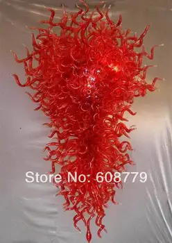 

Unique Style Red Hand Blown Glass Crystal Chandeliers For Sale