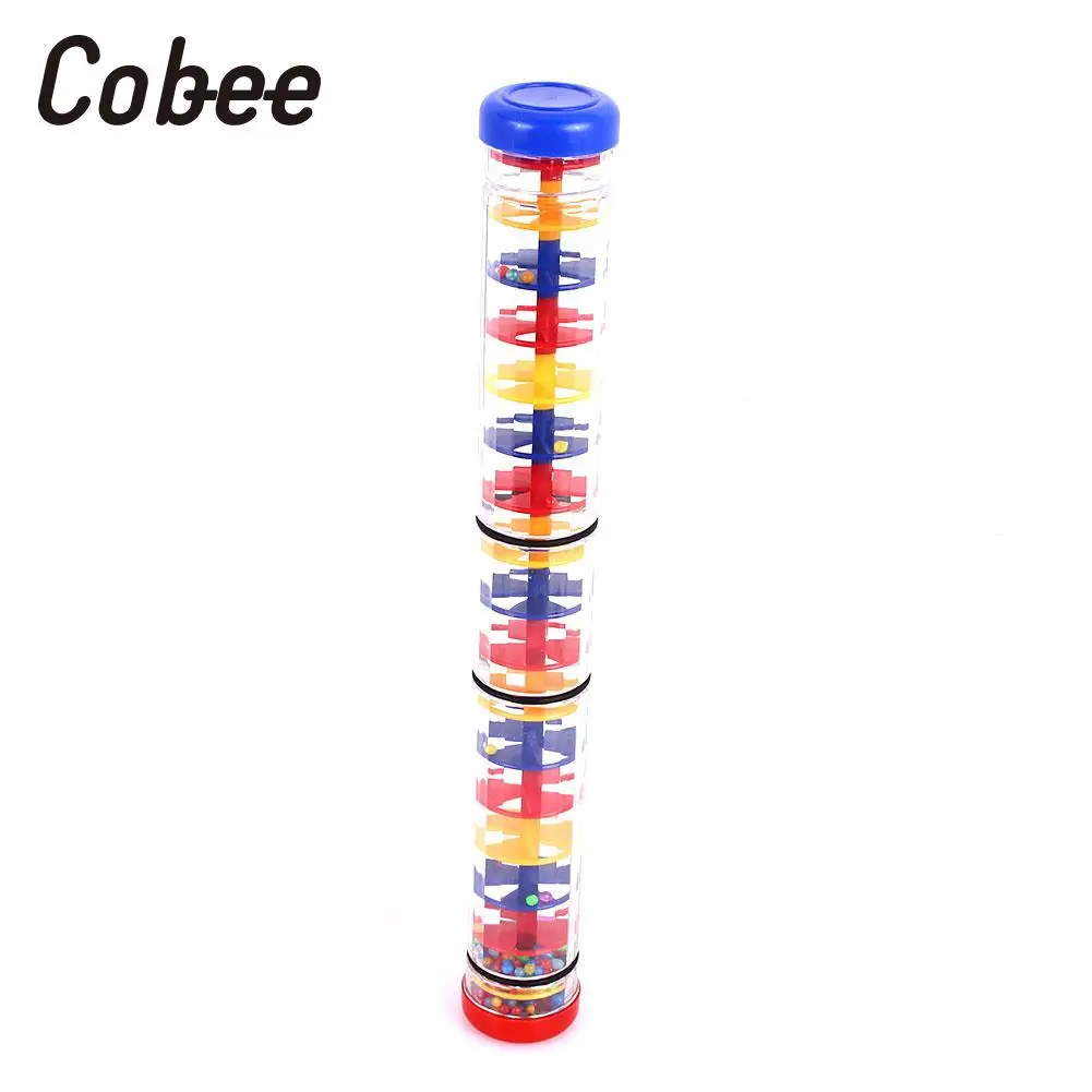 Rain Stick Rainmaker Toy Rain Sound Tube Four-Section Music Colorful Early Education Training Durable Plastic