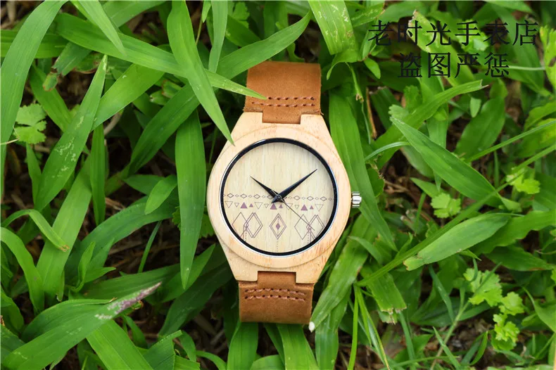 Hotime C19 мужские Часы половина Вышивка Крестом Картины Bamboo Часы известный бренд кварц watch для Женская мода подарок часы oem
