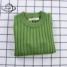 YAUAMDB/Детские свитера зимний трикотаж От 2 до 9 лет для мальчиков и девочек пуловер Одежда для малышей с круглым вырезом одноцветное Повседневная модная одежда для детей ly30