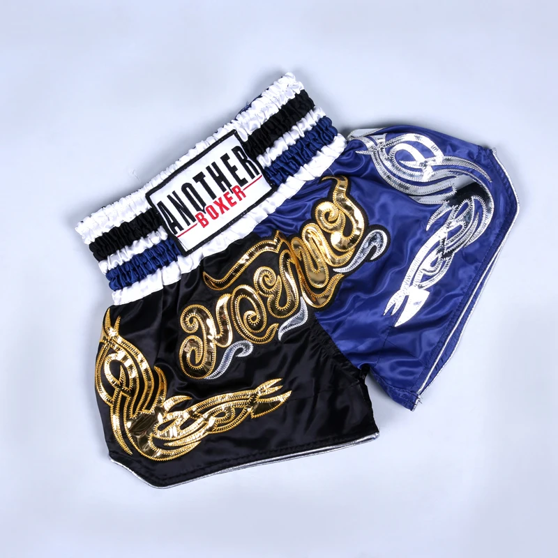 

Boxing short muay thai fightwear blue and red star custom muay thai shorts Sanda Fighting sports muay thai boxeo