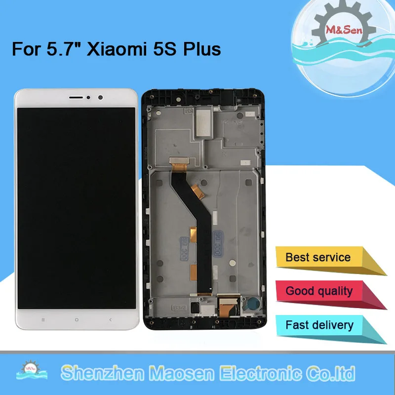 M& Sen Для 5," Xiao mi 5S Plus mi 5S Plus mi 5S Plus ЖК-дисплей+ сенсорная панель дигитайзер Рамка для Xiaomi mi 5S Plus