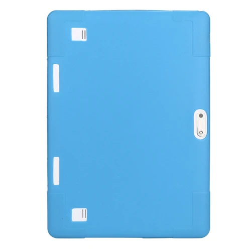 10," Универсальный мягкий силиконовый чехол для 10 10,1 дюймов Android Tablet PC противоударный сплошной цвет задняя крышка защитный чехол - Цвет: Light Blue