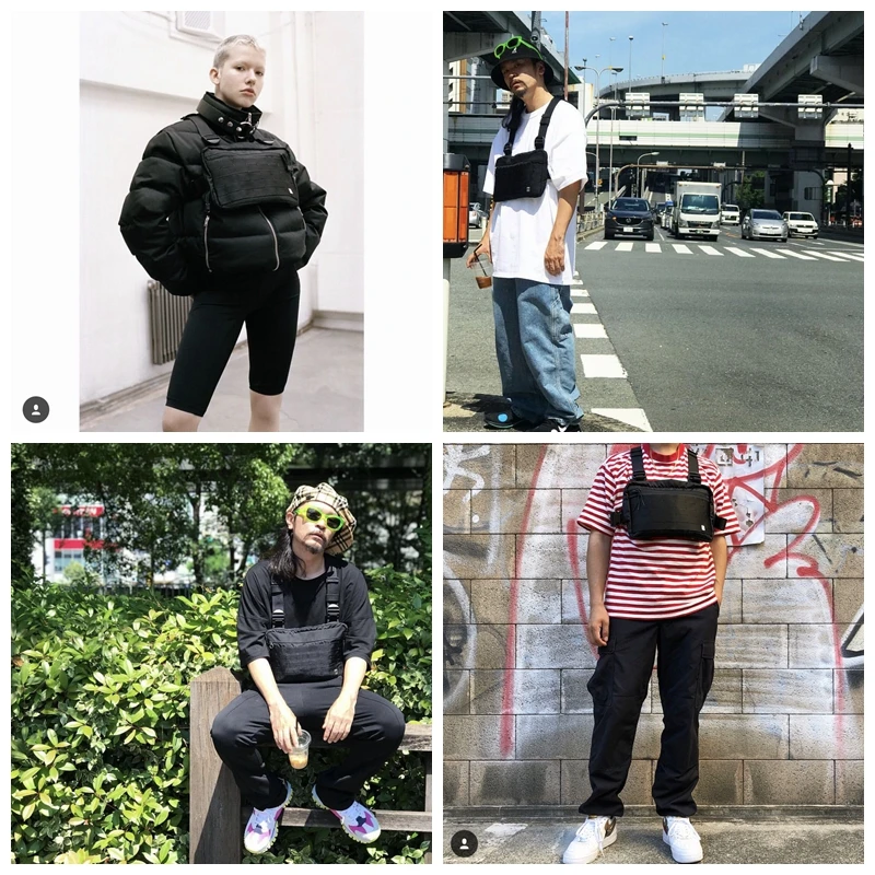 Alyx Грудь rig хип хоп Уличная функциональные сумка через плечо Регулируемый тактический уличная сумки Kanye Сумки на пояс