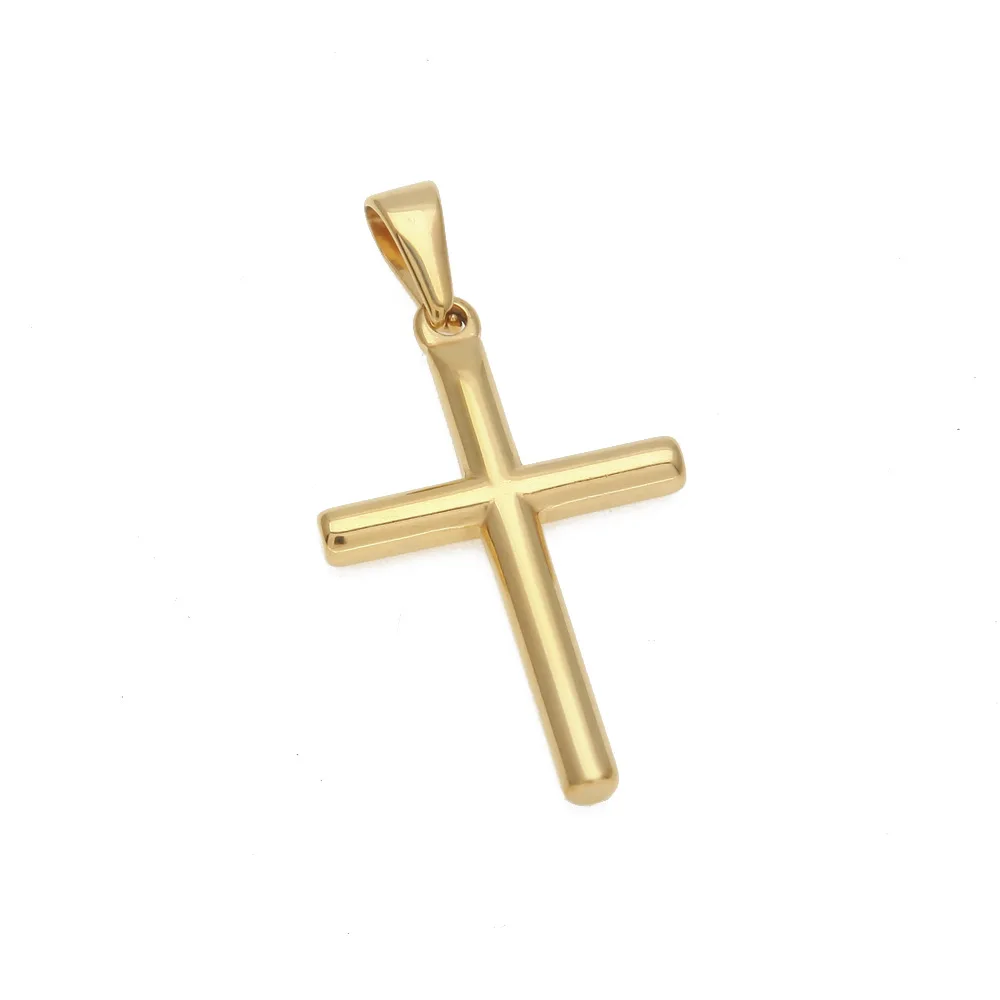Золотой цвет нержавеющая сталь крест кулон ожерелья для мужчин хип хоп/Рок Мода Винтаж ожерелье мужские ювелирные изделия подарки