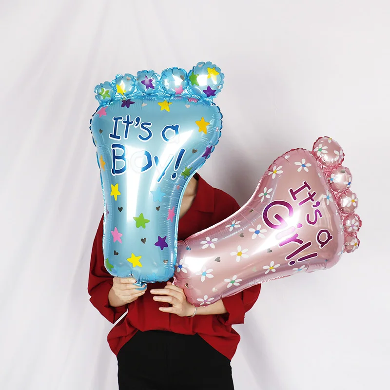 5 шт. ангел, детский душ это девочка ноги фольги шары новорожденные дети день рождения украшения Воздушные шары Синий Розовый игрушки Бало