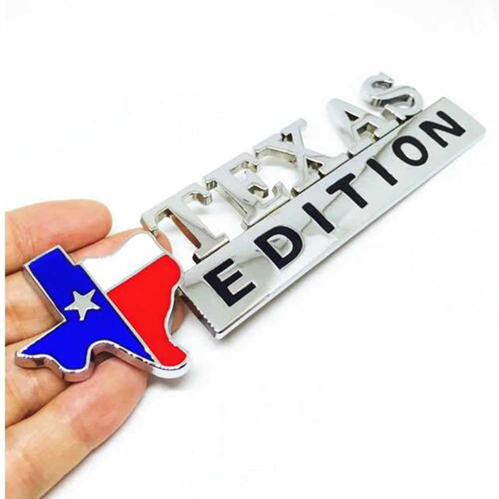 

Dsycar 3D Metal TEXAS EDITION Car Sticker Emblem Badge For Jeep BMW Ford Volvo Nissan Mazda Audi VW Honda Toyota Lada Chevrolet