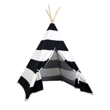 Черный и белый полосатый цвет индийский ребенок teepee playhouse