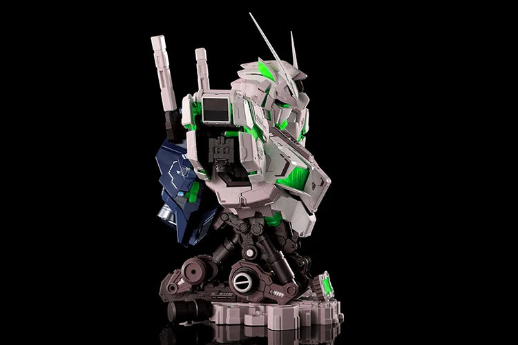 Модели вентиляторов YIHUI модель сборки Gundam Единорог зеленый Бюст Модель 1:35 содержит светодио дный светодиодный свет фигурку игрушки
