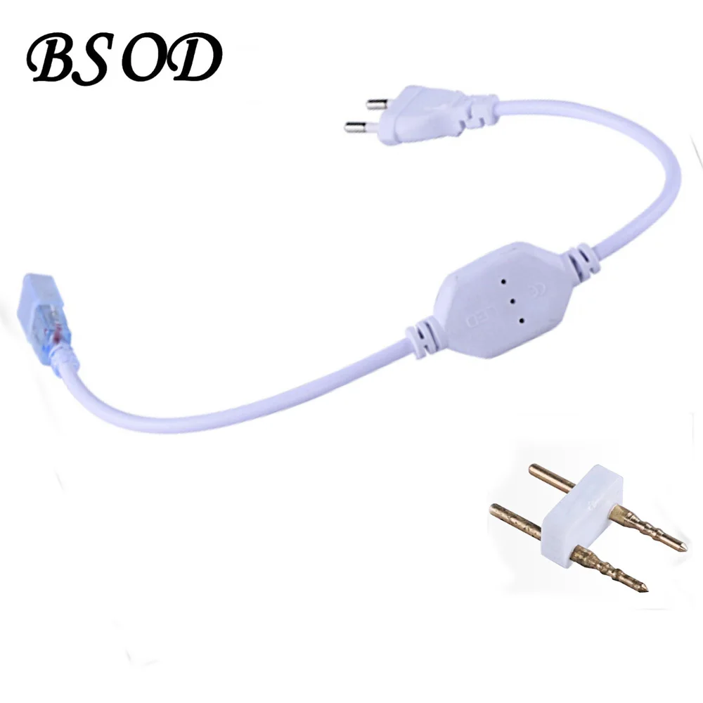 

AC110-240V 4A LED Strip Extend Wire EU Plug 2 Pin for Single Neon led Strip Power Supply Plug