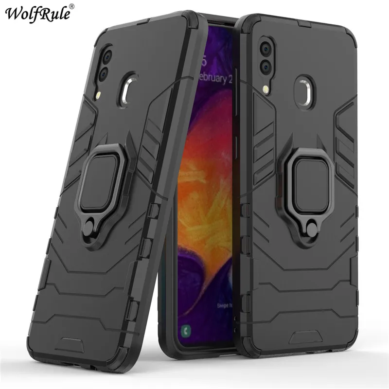 Чехол для Samsung Galaxy A30 с кольцом-держателем армированный бампер телефона чехол A305 6