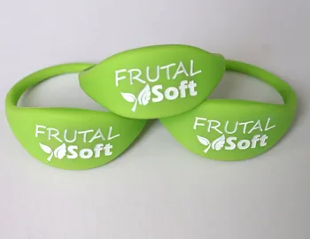 

13.56MHZ RFID Bracelet Wristband 1K Memory W/ S50 Chip Proximity Waterproof Silicone NFC Smart Watch for Access Control