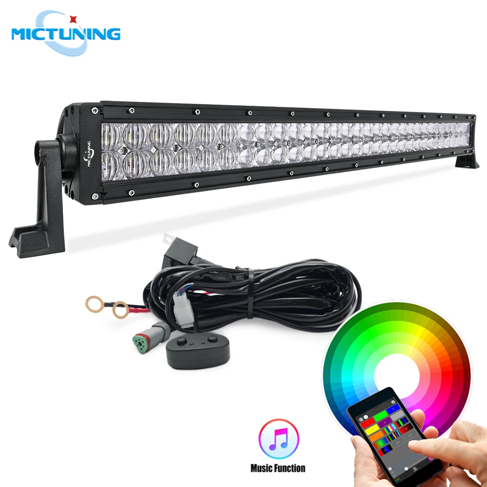 22/" INCH 400W LED Light Bar Offroad Bluetooth Music Multi Color Change 20/" 21/"