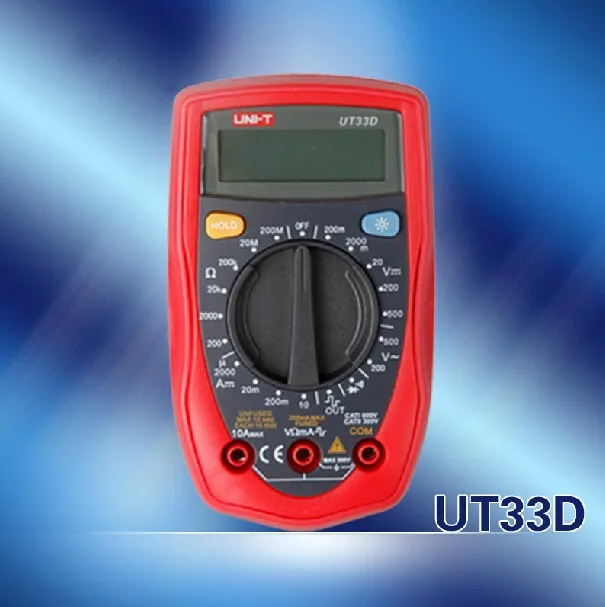 

Original UNII-T Pocket Digital Multimeter UT-33D Digital Ammeter Voltmeter Test Meter with LCD Display