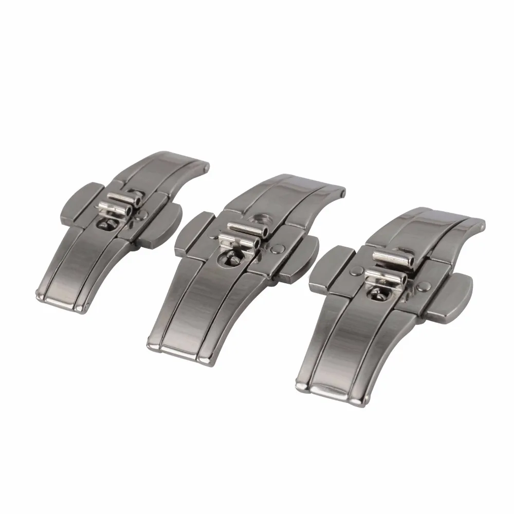 

18mm 21mm 23mm Automatic Double Click Butterfly Buckle Watch Automatic Push Button Fold Deployment Clasp Strap Buckle For Watch