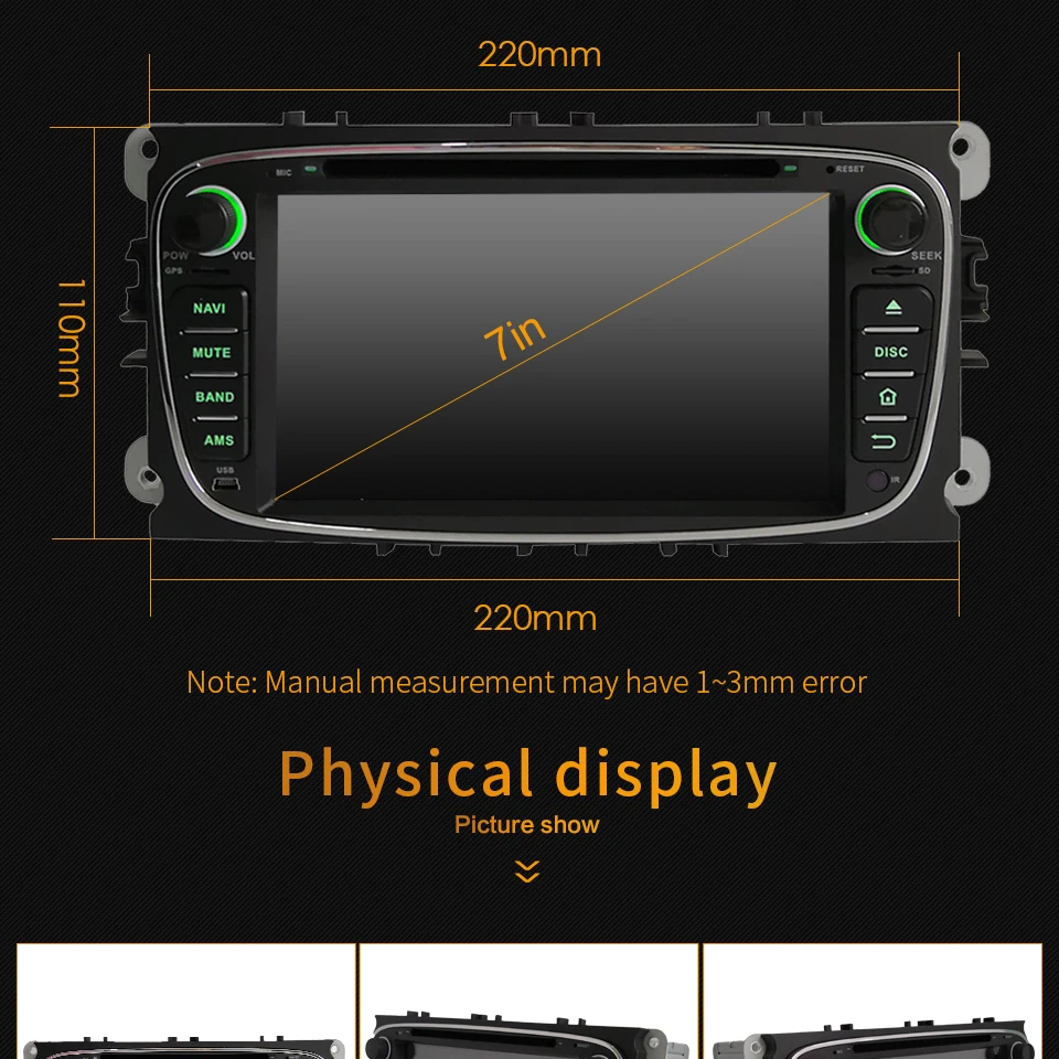 Best KLYDE 7" 4G Octa Core PX5 Android 8.0 4GB RAM 32GB ROM Car DVD Player Radio Stereo For Ford Mondeo Galaxy Kuga Focus S-Max C-Max 5