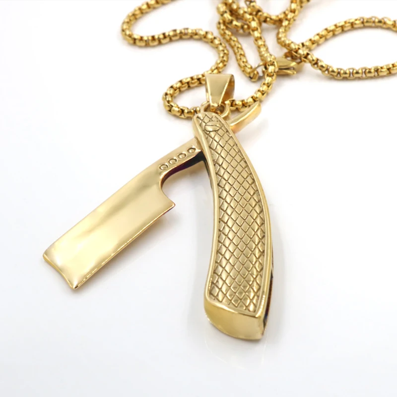 Jewelry Mens Necklace Barber Shaver Pendant&Necklace Stainless Steel