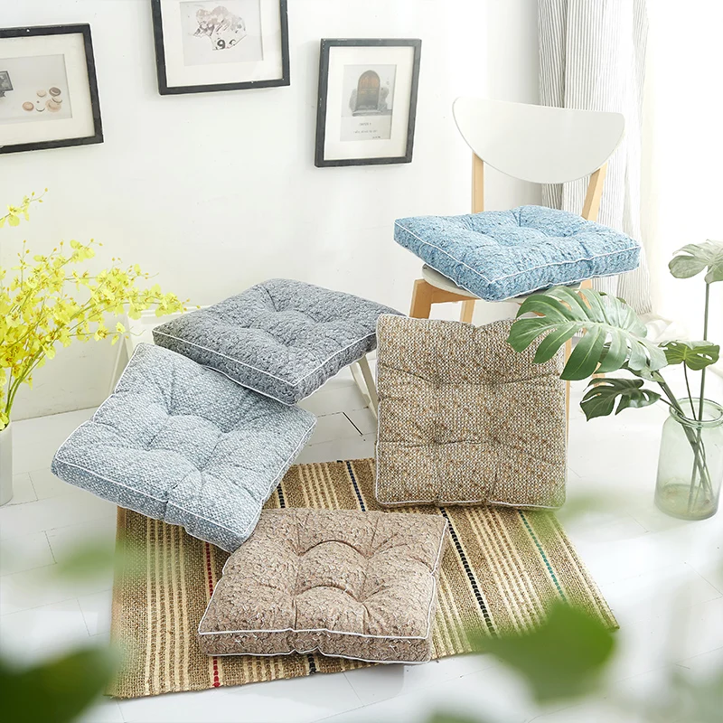 

Cushion, soft and comfortable chair cushion solid color seat cushion square floor tatami cushion home office universal comfort