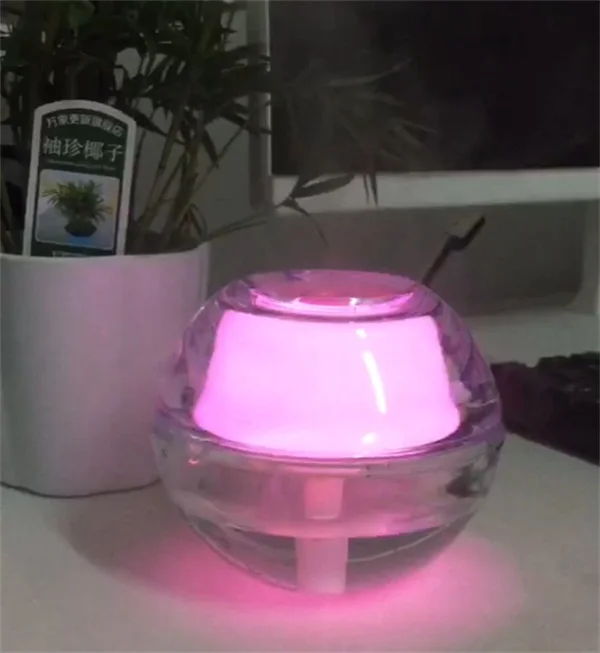 

TBonlyone 180ML Crystal Humidifier Ultrasonic Air Aroma Diffuser Essential Oil Diffuser USB Electric Air Humidifier with Lamp