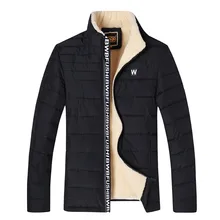 High Quality New Brand Winter Jacket Men Thick Warm Down Jacket Mens Autumn Outerwear Zippers Fleece Parka Mens Solid Coat