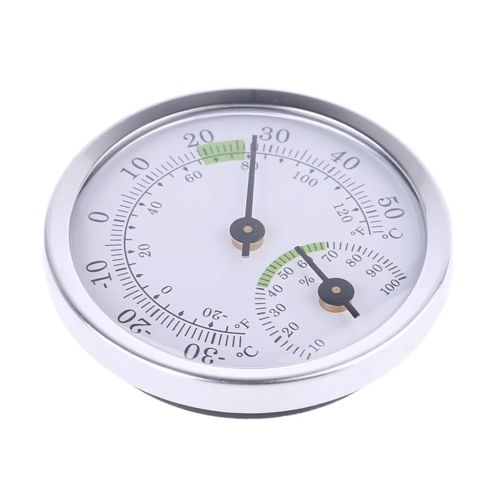 Домашний мини-термометр из алюминиевого сплава, настенный Измеритель температуры и влажности, термометр и гигрометр для сауны