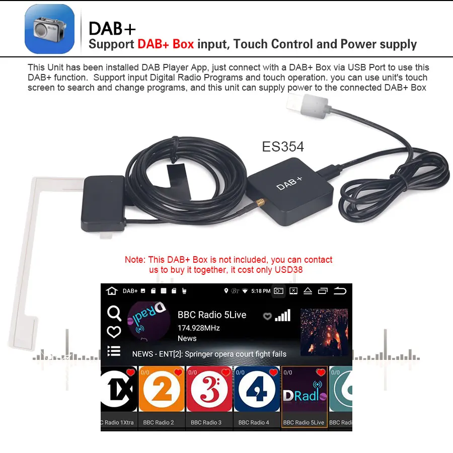 Clearance Erisin ES7346B 2 din Android 8.0 OBD 4GB RAM Car DVD GPS DAB for BMW E46 GPS Radio BT 26