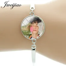 JWEIJIAO Новое поступление Kpop модный певец экзо браслет мальчик-группа членов фото цепи браслеты стекло кабошон купол ювелирные изделия EX15