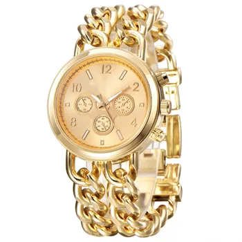 Hot Luxury Brand Watches Women Fashion Bracelet Steel Watch Men Gold Stainless Steel Quartz Wristwatch Montres de Marque de Luxe