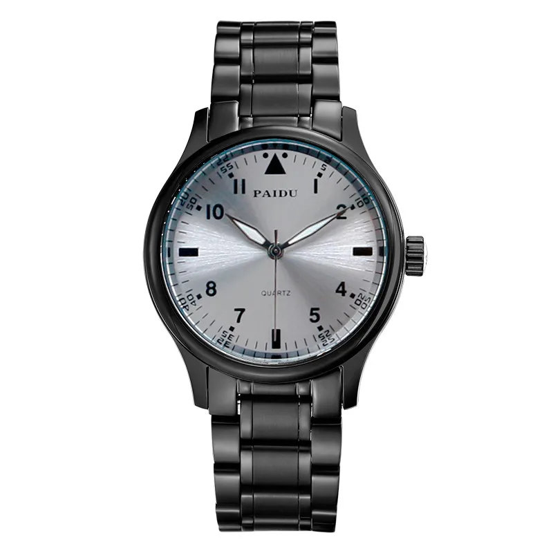 Paidu Cool Men Pilot Watch Luxury Dashborad Dial Full Stainless Steel Business Male Dress Wristwatch High Quality Military Clock (9)
