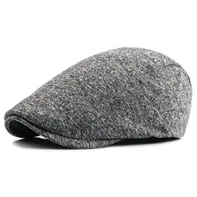 Осень зима стиль Мужская женская шапка Модные береты унисекс для взрослых Регулируемый размер простые шапки с гусиным язычком