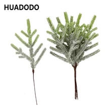 HUADODO 6 шт. мини моделирование сосновые ветки Искусственные Рождественские цветы для рождественского венка DIY украшения поддельные цветы