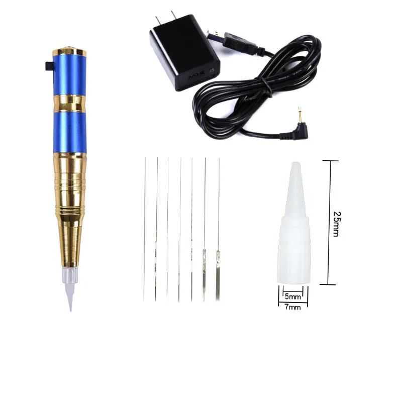  Charging Dermografo Universal Permanent Makeup Kit Eyebrow Lip Liner Tattoo Machine Tattoo Pen With
