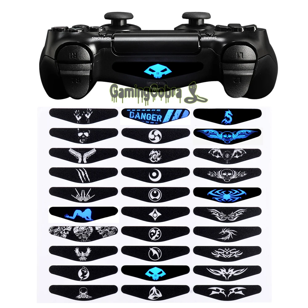 

15 Pairs Custom Light Bar Vinyl Wrap Stickers Decal for PS4 Slim Pro Controller