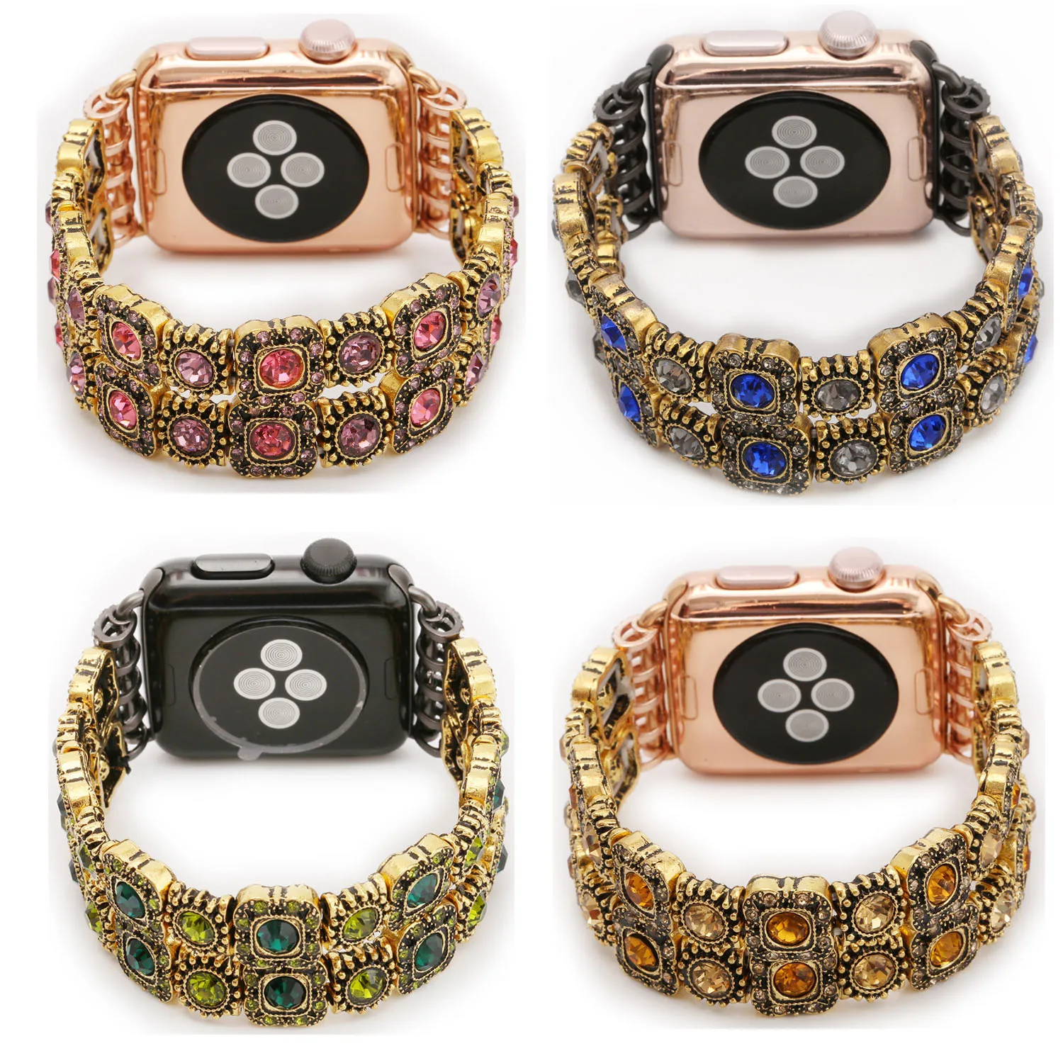 Натуральный агат тянущийся браслет для Apple Watch женская мода ювелирное изделие