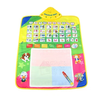 

Abbyfrank Russian Alphabet Play Mat Magic Pen Water Drawing Baby Musical Mat Toy Crawling Carpet Gift for Baby Child Toddler