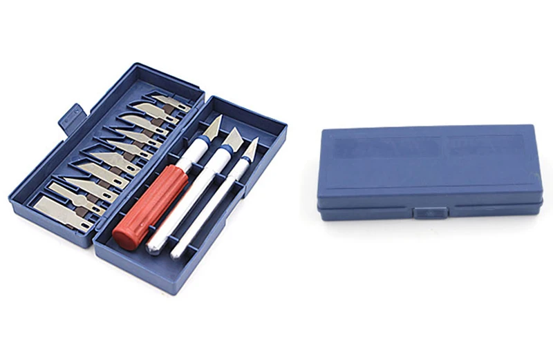

13 In 1 Scalpel Knife Engraving DIY Carving Tool Metal Cutter Craft Knives PCB Repair Kit 3 Knives with 10 Blade Replacement