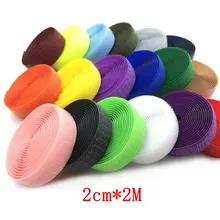  2cm*2M Magic Tape NO Self Adhesive Fastener Tape DIY Polyester Nylon Hook Loop Fastener Sewing Accessories Klittenband No Glue 
