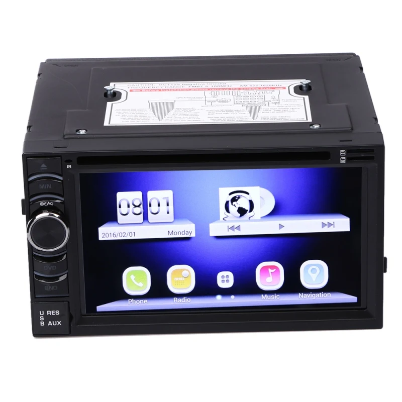 

6.5" 2Din Android monitor 4.4 LCD Car DVD Audio Radio Player For Phones Built In GPS WIFI 3G Bluetooth Touch Screen TFT USB 16GB