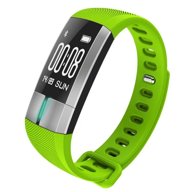 Smartent R20 ЭКГ мониторинг в реальном времени артериального давления сердечного ритма спортивный смарт-браслет часы интеллектуальная активность FitnessTracker - Цвет: Зеленый