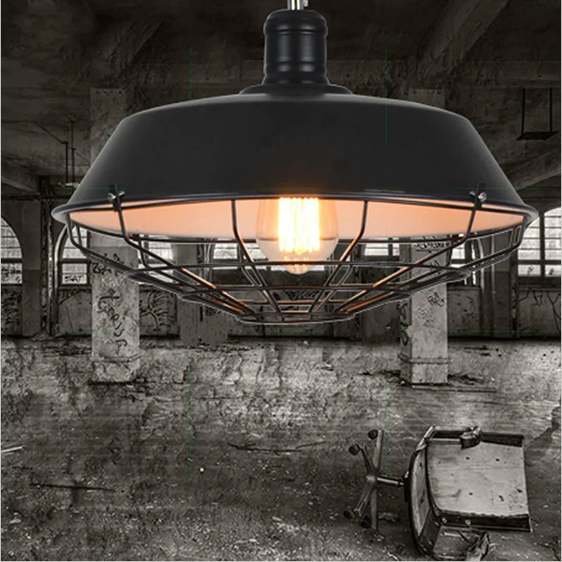 Us 57 02 28 Off Vintage Chandeliers Lamp 36cm 46cm Metal Pendant Lampshade Warehouse Garage Style Lighting Light Fixture With Edison Bulb In Us 57 02 28 Off Vintage Chandeliers Lamp 36cm 46cm Metal Pendant Lampshade Warehouse Garage Style Lighting Light Fixture With Edison Bulb In