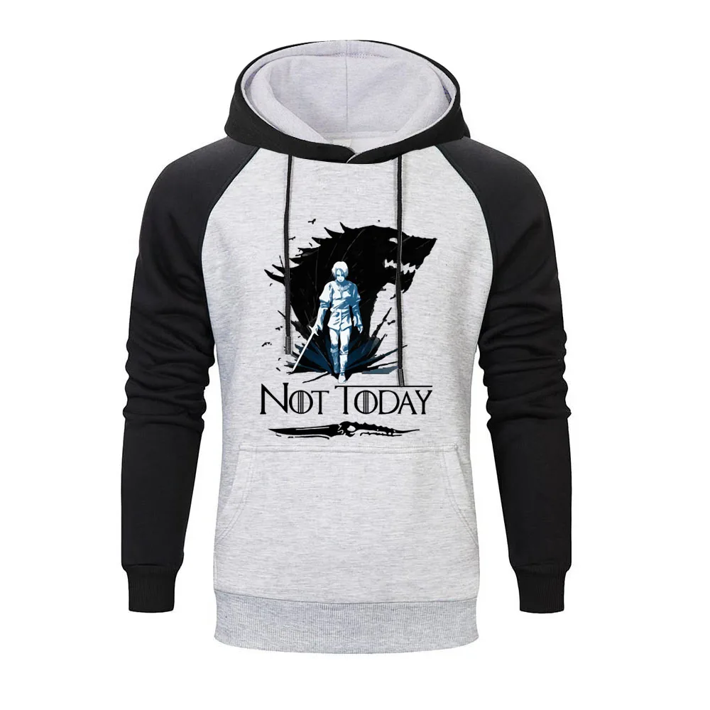 

Arya Stark Hoodies Game Of Thrones Arya Stark Not Today Raglan Hoodies Brand 2019 Hip Hop Sweatshirt Harajuku Men Streetwear